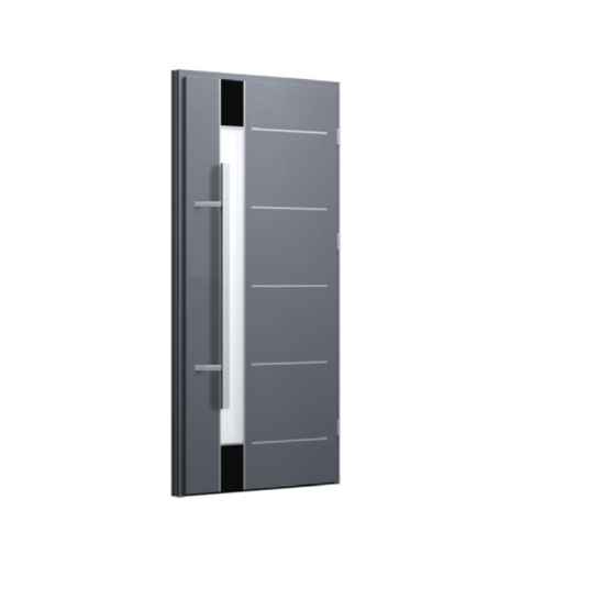 DRZWI ALUMINIOWE WIKĘD – TERMO PRESTIGE LUX – KOLEKCJA FUTURE INOX – WZÓR FI06D