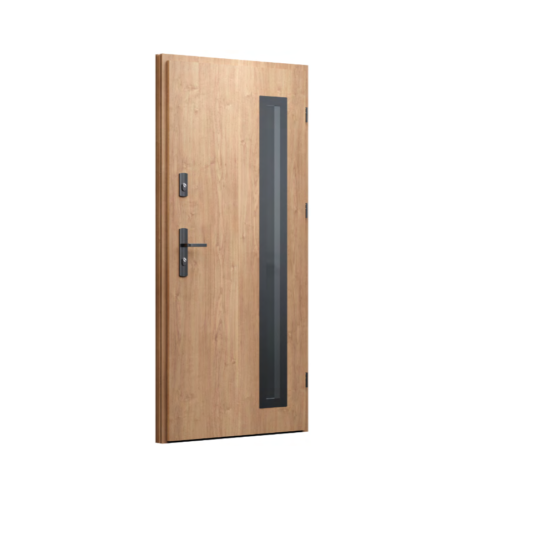 DRZWI STALOWE WIKĘD – TERMO PRESTIGE LUX – KOLEKCJA GLASS DESIGN – WZÓR GD01C