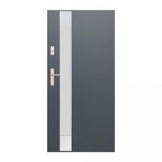 DRZWI ALUMINIOWE WIKĘD – TERMO PRESTIGE LUX – KOLEKCJA FUTURE INOX – WZÓR FI07B