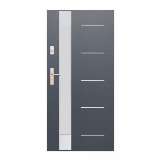 DRZWI ALUMINIOWE WIKĘD – TERMO PRESTIGE LUX – KOLEKCJA FUTURE INOX – WZÓR FI07E