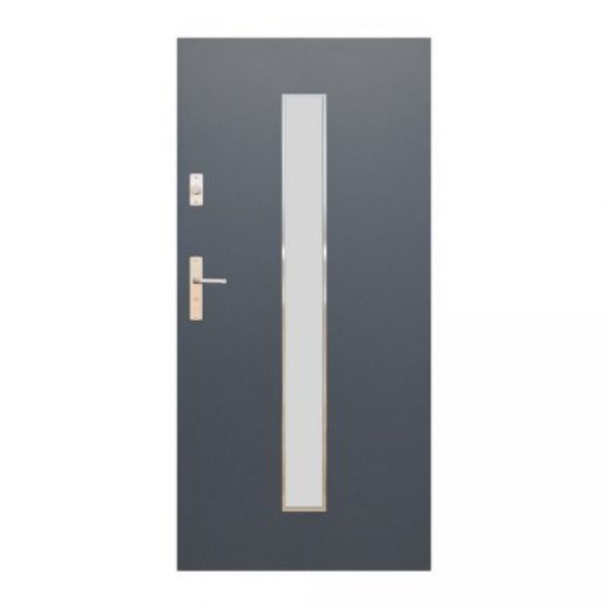 DRZWI ALUMINIOWE WIKĘD – TERMO PRESTIGE LUX – KOLEKCJA FUTURE INOX – WZÓR FI08A