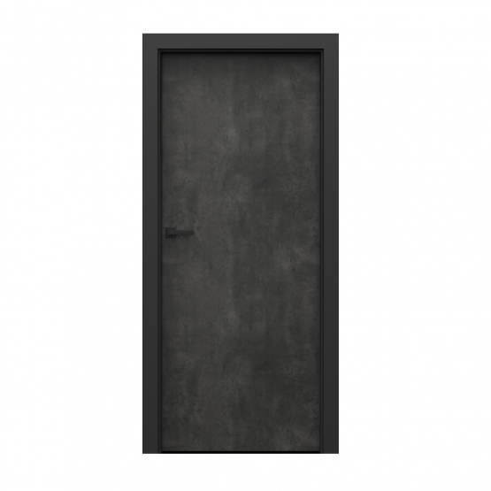 PORTA – drzwi wewnętrzne płycinowe- KOLEKCJA LOFT-BETON CIEMNY-MODEL 1.1.
