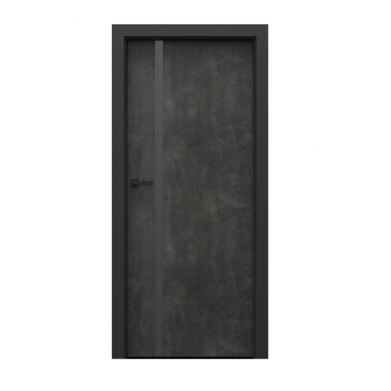 PORTA – drzwi wewnętrzne płycinowe- KOLEKCJA LOFT-BETON CIEMNY-MODEL 4.A.