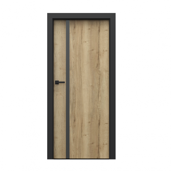 PORTA – drzwi wewnętrzne płycinowe- KOLEKCJA LOFT- BLACK HALIFAX-MODEL 4.A.