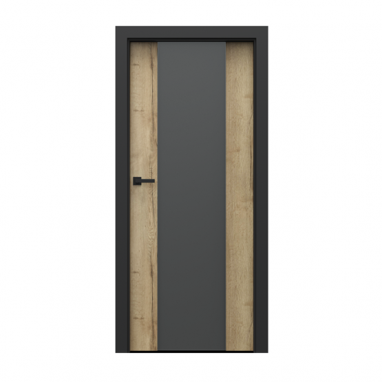 PORTA – drzwi wewnętrzne płycinowe- KOLEKCJA LOFT- BLACK HALIFAX-MODEL 4.B.