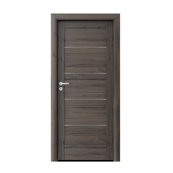 PORTA – drzwi wewnętrzne ramiakowe- KOLEKCJA VERTE HOME C – DĄB CIEMNY – INTARSJE – C0