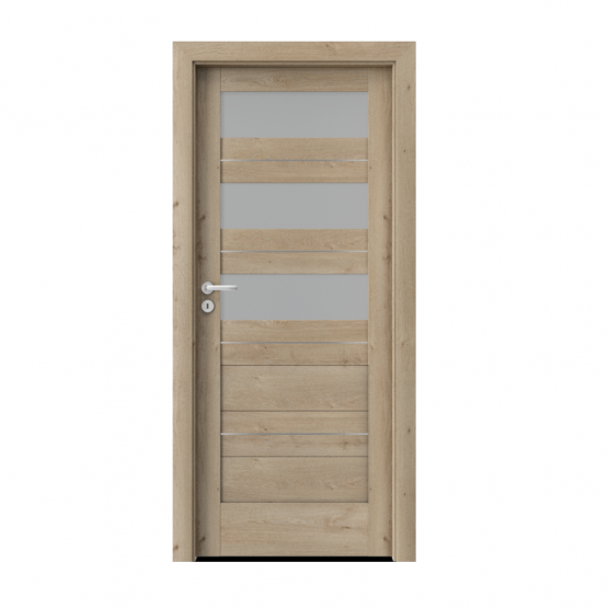 PORTA – drzwi wewnętrzne ramiakowe- KOLEKCJA VERTE HOME C – DĄB KLASYCZNY- INTARSJE – C3