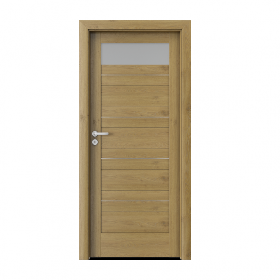 PORTA – drzwi wewnętrzne ramiakowe- KOLEKCJA VERTE HOME C – DĄB NATURALNY – INTARSJE- C1