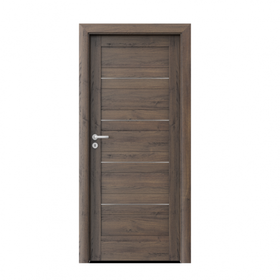 PORTA – drzwi wewnętrzne ramiakowe- KOLEKCJA VERTE HOME C – DĄB SZKARŁATNY – INTARSJE – C0