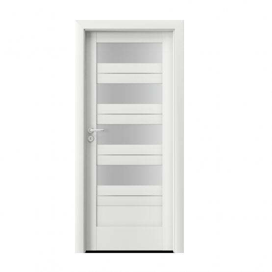PORTA – drzwi wewnętrzne ramiakowe- KOLEKCJA VERTE HOME C -INTARSJE BIAŁY – C4