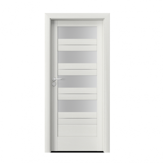 PORTA – drzwi wewnętrzne ramiakowe- KOLEKCJA VERTE HOME C – WENGE WHITE – INTARSJE- C4