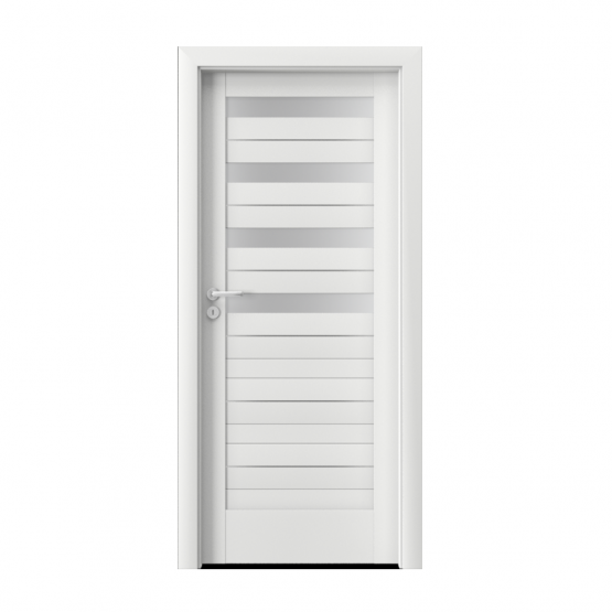 PORTA – drzwi wewnętrzne ramiakowe- KOLEKCJA VERTE HOME D – BIAŁY – INTARSJE -D4