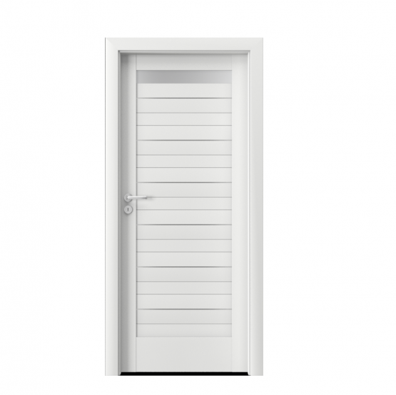 PORTA – drzwi wewnętrzne ramiakowe- KOLEKCJA VERTE HOME D – BIAŁY PREMIUM – INTARSJE – D1