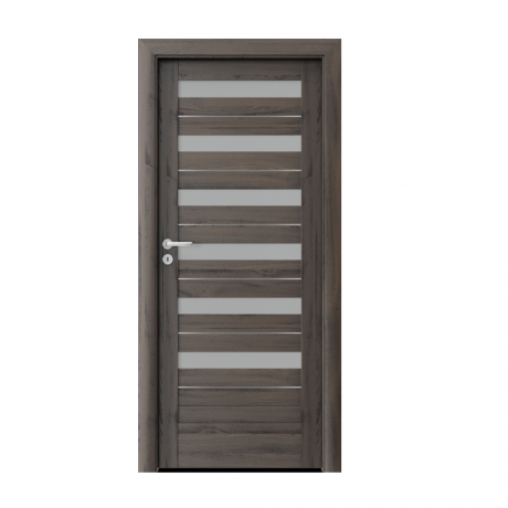PORTA – drzwi wewnętrzne ramiakowe- KOLEKCJA VERTE HOME D – DĄB CIEMNY – INTARSJE – D6