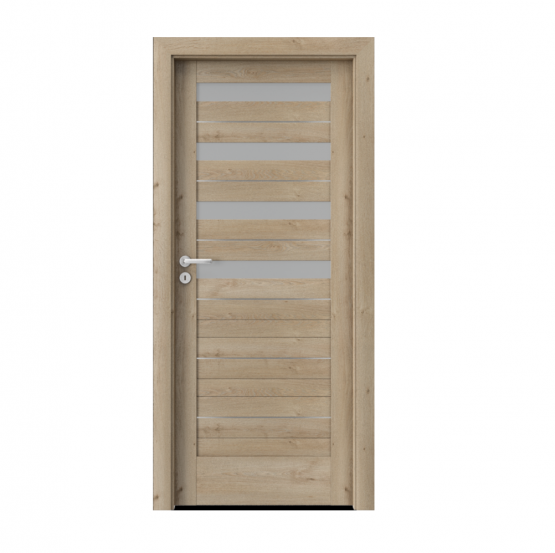PORTA – drzwi wewnętrzne ramiakowe- KOLEKCJA VERTE HOME D – DĄB KLASYCZNY – INTARSJE – D4