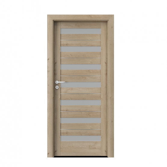 PORTA – drzwi wewnętrzne ramiakowe- KOLEKCJA VERTE HOME D – DĄB KLASYCZNY – INTARSJE – D7