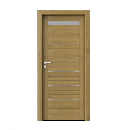 PORTA – drzwi wewnętrzne ramiakowe- KOLEKCJA VERTE HOME D – DĄB NATURALNY – INTARSJE – D1
