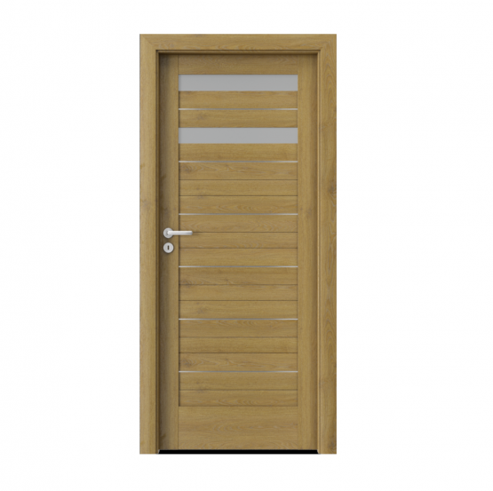 PORTA – drzwi wewnętrzne ramiakowe- KOLEKCJA VERTE HOME D – DĄB NATURALNY – INTARSJE – D2