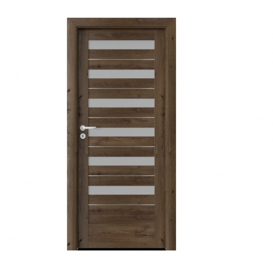 PORTA – drzwi wewnętrzne ramiakowe- KOLEKCJA VERTE HOME D – DĄB POŁUDNIOWY – INTARSJE- D6