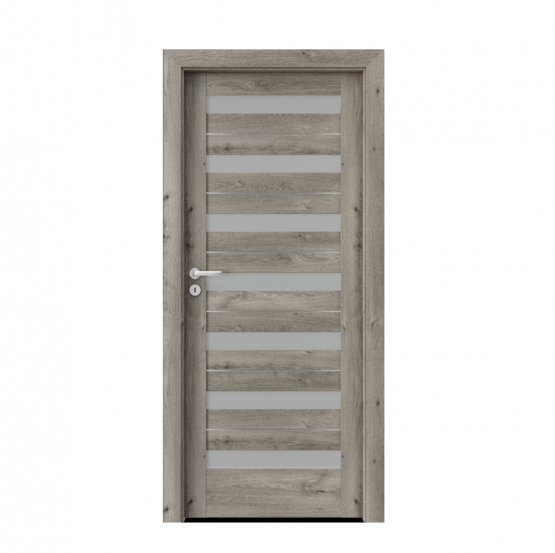PORTA – drzwi wewnętrzne ramiakowe- KOLEKCJA VERTE HOME D – DĄB SYBERYJSKI – INTARSJE- D7