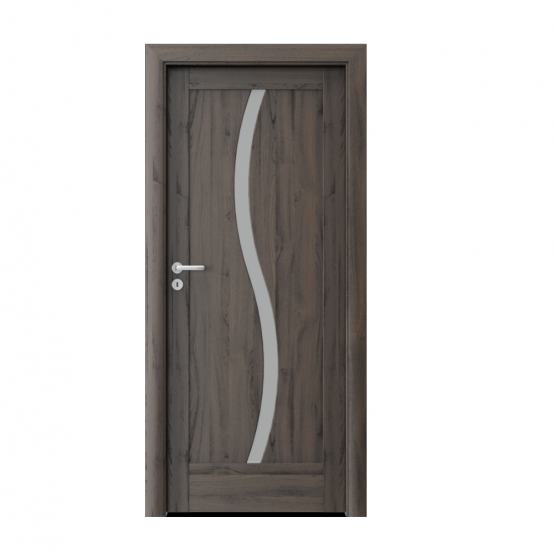 PORTA – drzwi wewnętrzne ramiakowe- KOLEKCJA VERTE HOME E- DĄB CIEMNY – E1