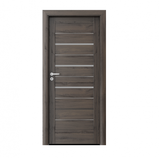 PORTA – drzwi wewnętrzne ramiakowe- KOLEKCJA VERTE HOME G – DĄB CIEMNY – INTARSJE – G3