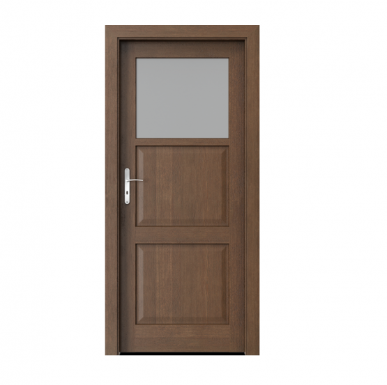 PORTA – drzwi wewnętrzne ramiakowe- KOLEKCJA CORDOBA – MAŁE OKIENKO DĄB BRUNATNY