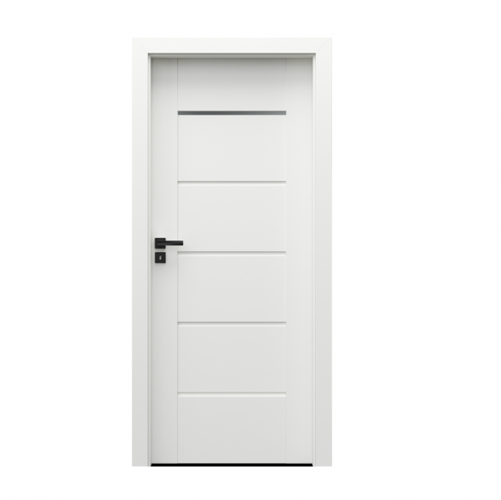 PORTA – drzwi wewnętrzne ramiakowe- KOLEKCJA VERTE PREMIUM E – BIAŁY PREMIUM – E1