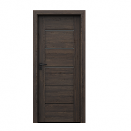 PORTA – drzwi wewnętrzne ramiakowe- KOLEKCJA VERTE PREMIUM E – DĄB CIEMNY – E3