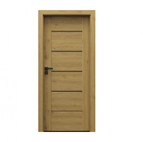 PORTA – drzwi wewnętrzne ramiakowe- KOLEKCJA VERTE PREMIUM E – DĄB NATURALNY – E4