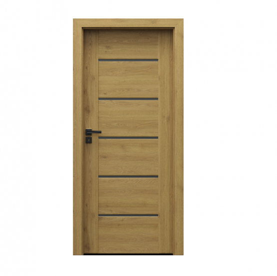 PORTA – drzwi wewnętrzne ramiakowe- KOLEKCJA VERTE PREMIUM E – DĄB NATURALNY – E5