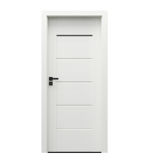 PORTA – drzwi wewnętrzne ramiakowe- KOLEKCJA VERTE PREMIUM E – WENGE WHITE – E1