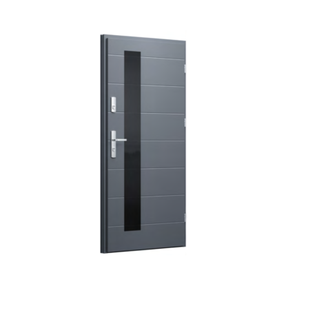 DRZWI STALOWE WIKĘD – TERMO PRESTIGE LUX – KOLEKCJA GLASS FRONT – WZÓR GF03c
