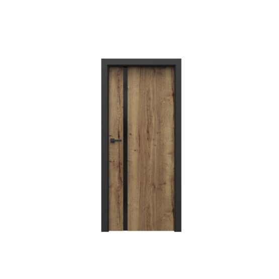 PORTA LOFT model 4.A z czarną szybą i ościeżnicą