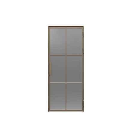 PORTA LOFT STALOWE model 1 szyba dymiona