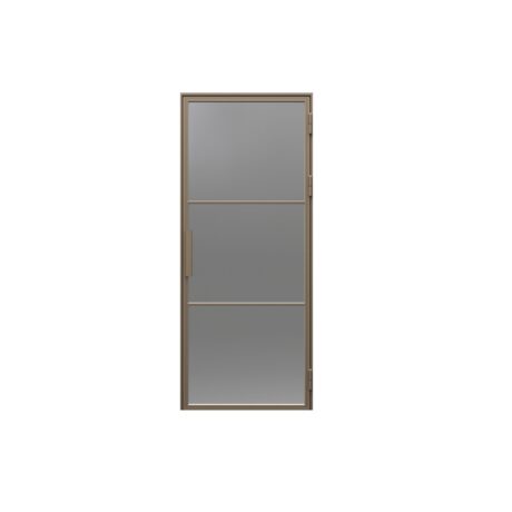 PORTA LOFT STALOWE model 2 szyba dymiona