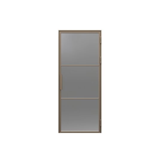PORTA LOFT STALOWE model 2 szyba dymiona