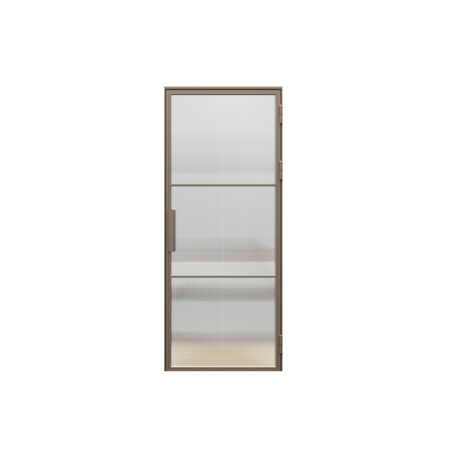 PORTA LOFT STALOWE model 2 szyba ryflowana