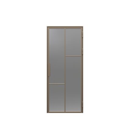 PORTA LOFT STALOWE model 3 szyba dymiona
