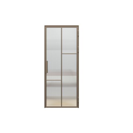 PORTA LOFT STALOWE model 3 szyba ryflowana