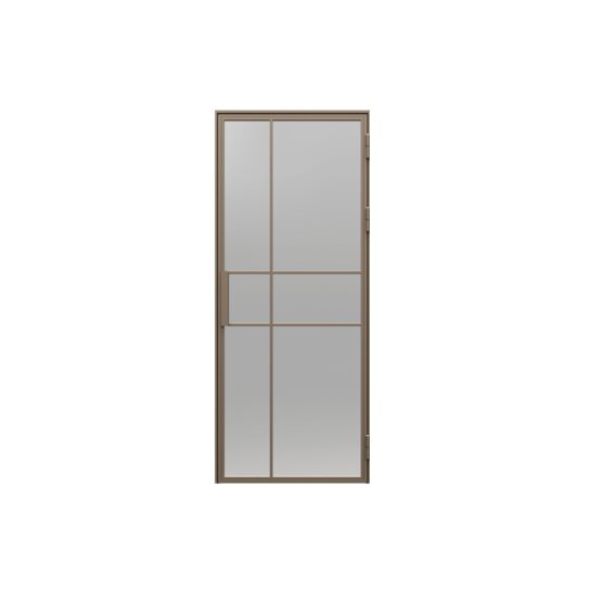 PORTA LOFT STALOWE model 4 szyba dymiona