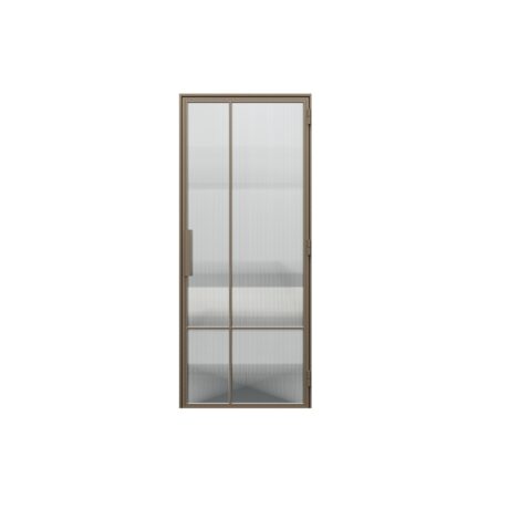 PORTA LOFT STALOWE model 5 szyba ryflowana