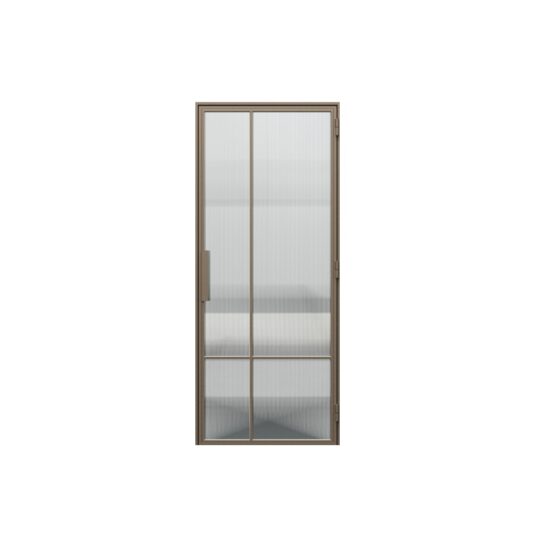 PORTA LOFT STALOWE model 5 szyba ryflowana