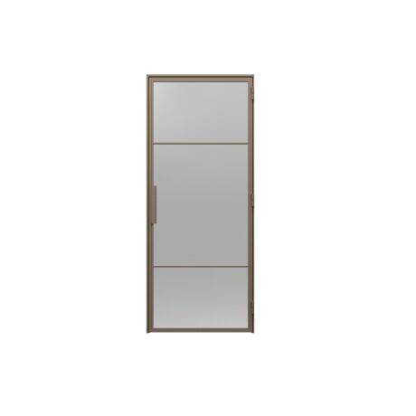PORTA LOFT STALOWE model 6 szyba dymiona