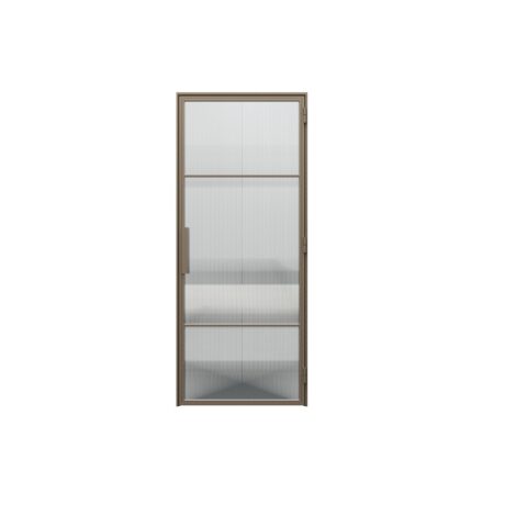 PORTA LOFT STALOWE model 6 szyba ryflowana